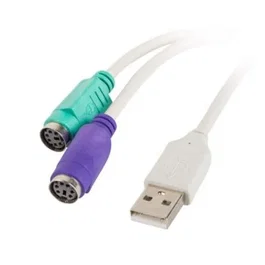 Lanberg AD-0025-W Adaptador USB a 2x PS/2